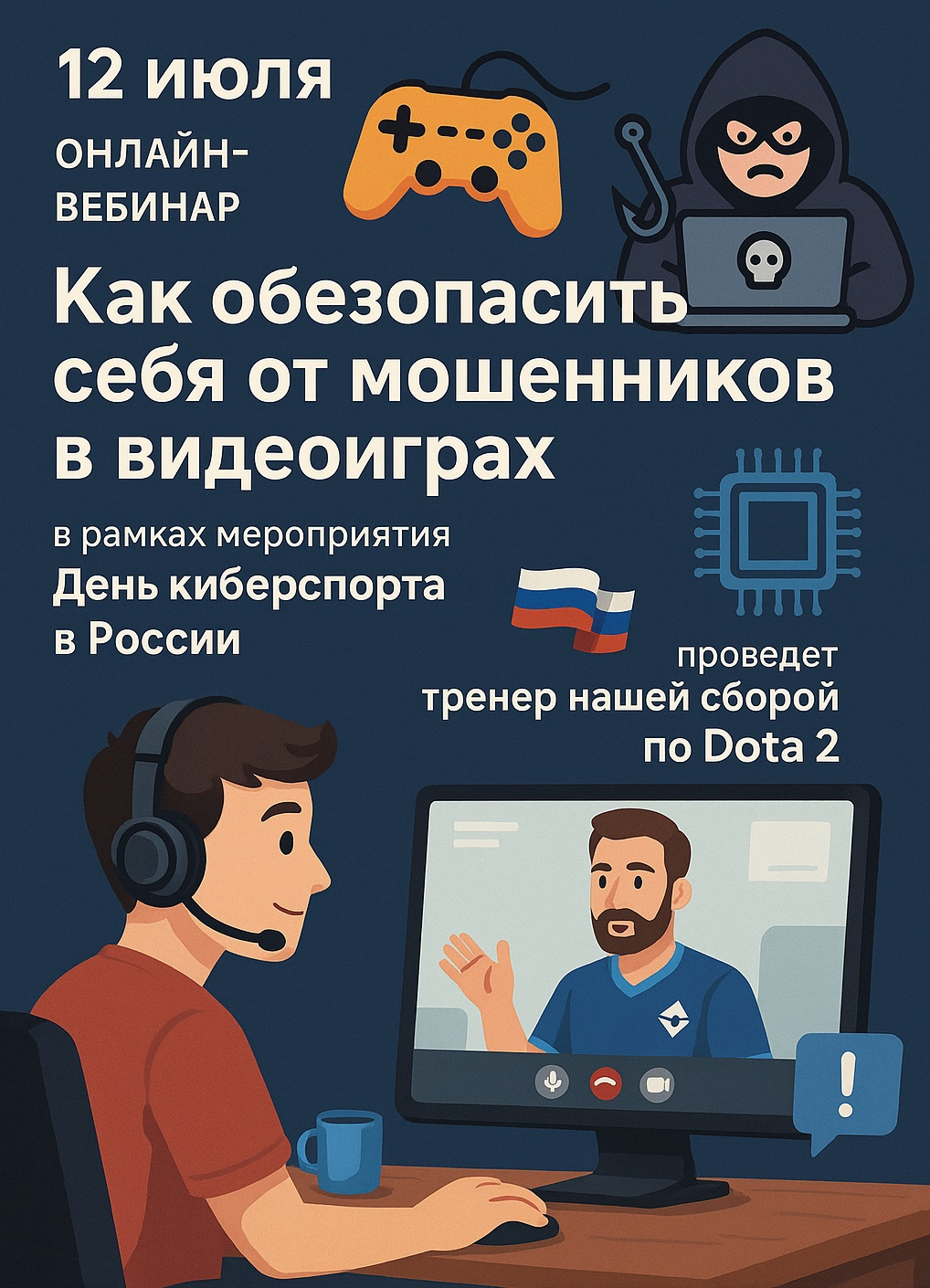 Онлайн-вебинар по кибербезопасности в видеоиграх проведет «Цифровая Россия»